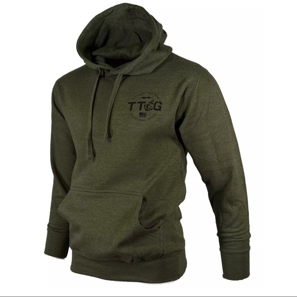 Howitzer Style Men's Hoodie TTOG SCREAM Military Grunt Green - Picture 5 of 9